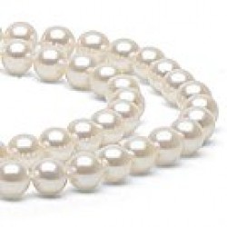 18-inch Double-Strand Akoya Pearl Necklace 7.5-8 mm white